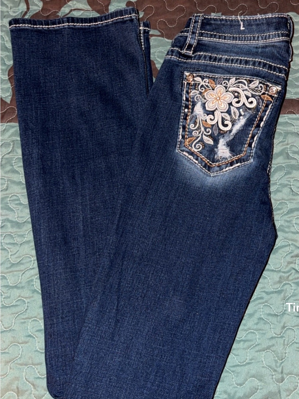 Miss me Women’s Dark Blue Bootcut Jeans - Classic Style - Picture 3 of 5